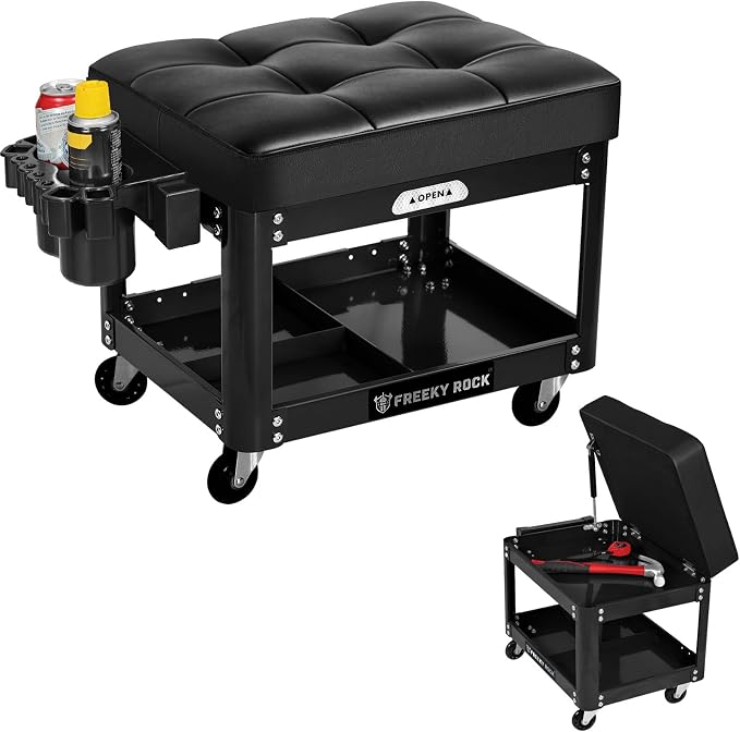 Rolling Mechanic Shop Stool by FreekyRock