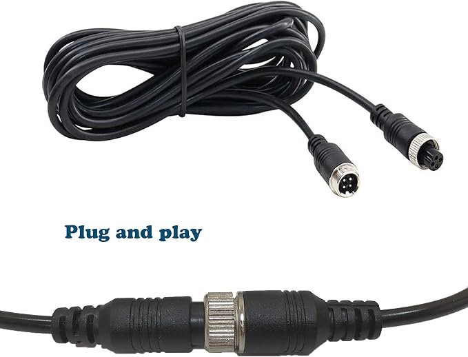 67FT Backup Camera Wire, Car Video Systems, Shock Extension, 4Pin Aviation - Image 4