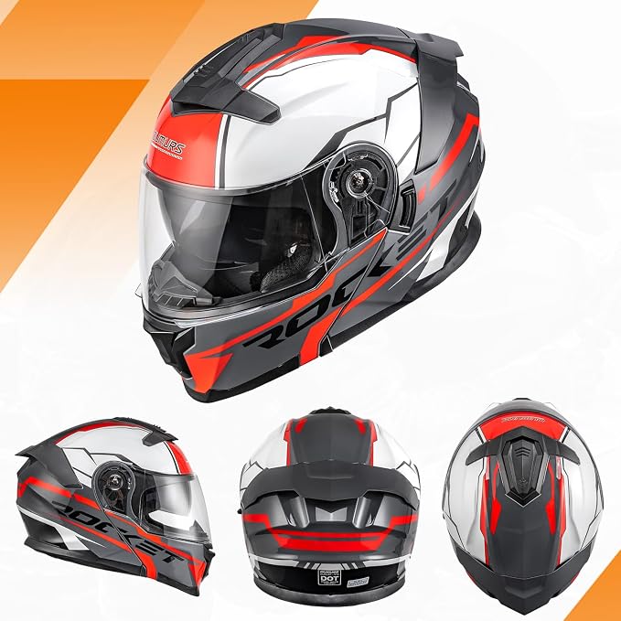 Modular Motorcycle Helmets Full Face Flip up Street Bike Motorcycle Helmet - Image 2