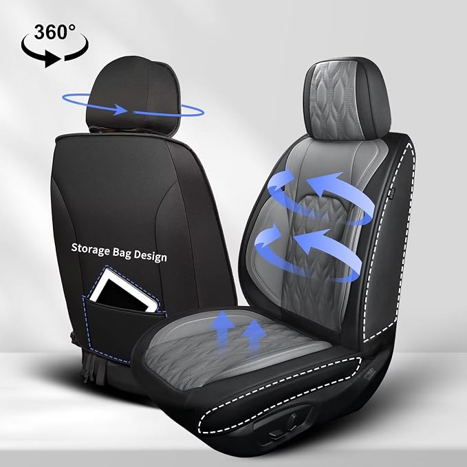 Seat Covers 2 Front Seats Fit for Toyota Camry 2012-2025 Leather Car Seat - Image 2