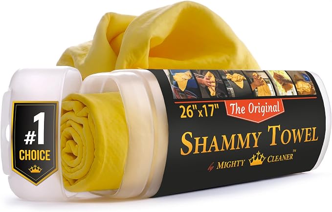 Premium Shammy Cloth for Car Drying by MightyCleaner