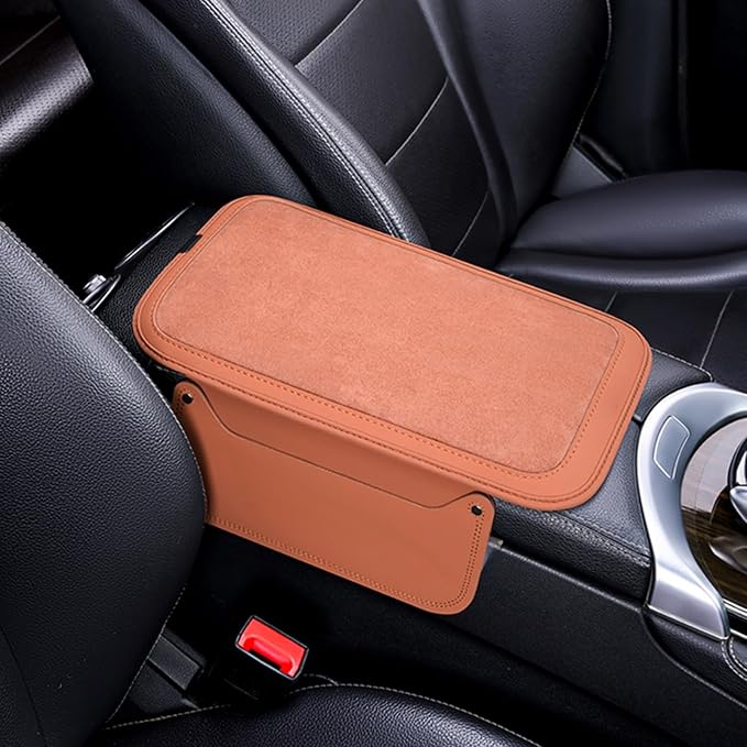 Arm Rest Cover for Car with 2 Storage Bags, Central Console Cover Armrest Pad by STSoleMeT