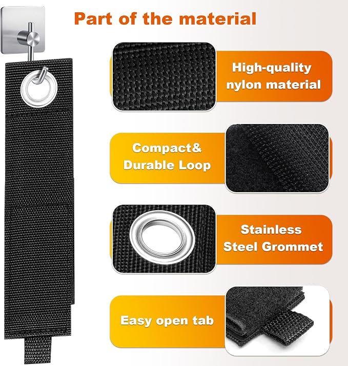 Heavy-Duty Storage Straps，Extension Cord Holder Organizer Variety Pack Holds - Image 8