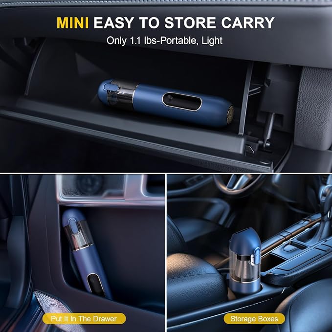 Car Cordless Handheld Vacuum, 13000PA Suction, 4-in-1 Blow & Suction, - Image 9