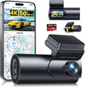 GKU Dash Cam Front and Rear Camera, 5.8GHz WiFi & GPS Dash Camera by GKUdashcam