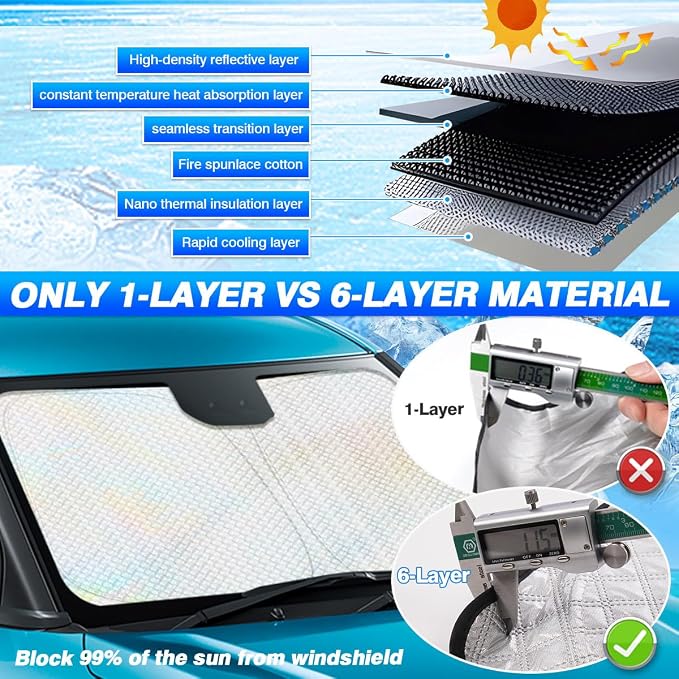 Windshield Sun Shade for Chevrolet/Chevy Traverse 2018-2025 2026 Accessories - Image 3