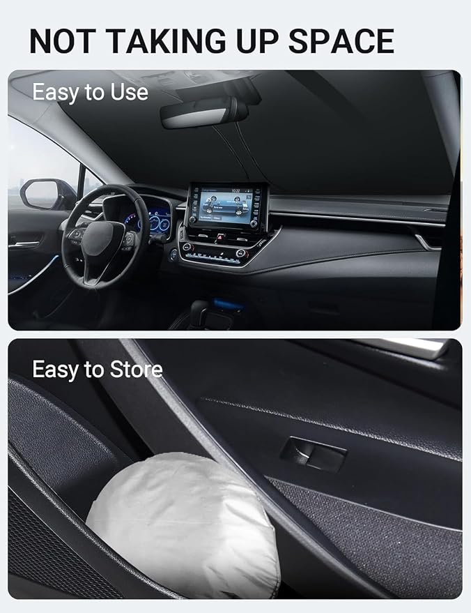 Proadsy for Toyota Corolla 2019-2024 2025 Windshield Sun Shade 4-Layer Foldable - Image 9