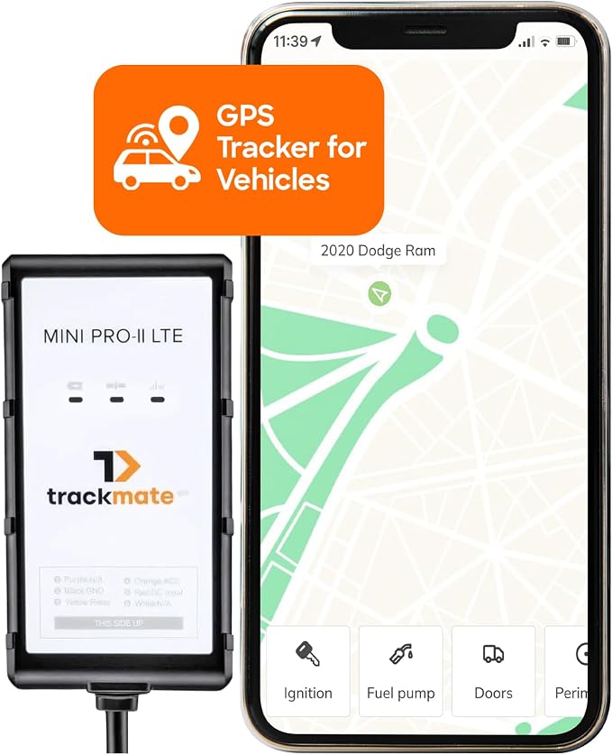 Mini PRO II LTE 4G GPS Tracker for Vehicles, Motorcycles, w/Remote Killswitch by TrackmateGPS