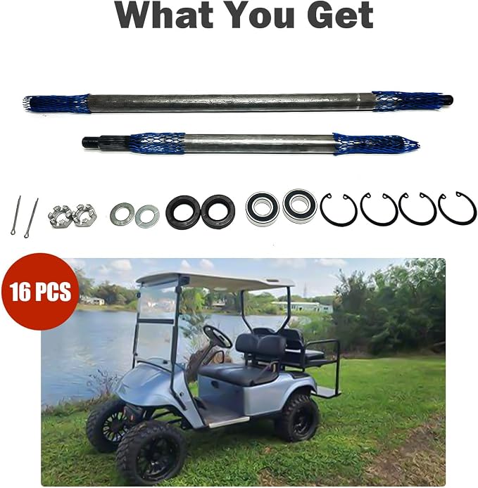 LOSTAR Golf Cart Driver/Passenger Side Rear Axle Shaft - Image 6