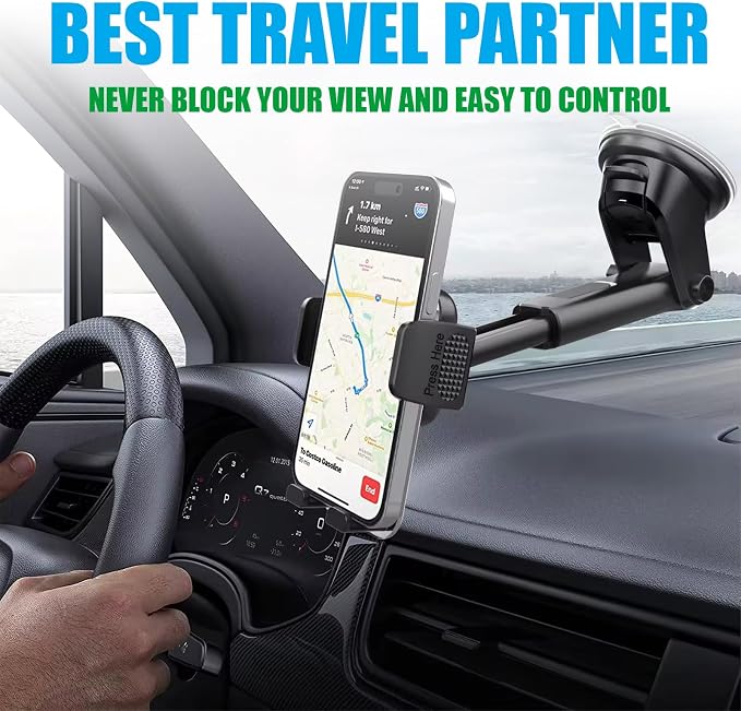 Car Phone Holder for Dashboard, Windshield, Air Vent - Image 6