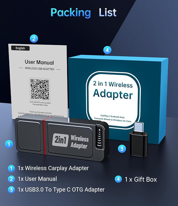 Wireless Carplay Adapter, 2025 Upgrade Mini USB Design - Image 9