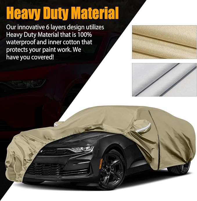 Waterproof Car Covers Replace for 2010-2025 Chevy Camaro, Windproof Bands for - Image 3