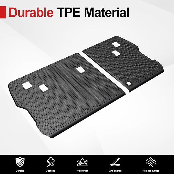 2nd Row Backrest Mat for 2024 2025 Hyundai Santa FE, All Weather TPE Seat Back - Image 4