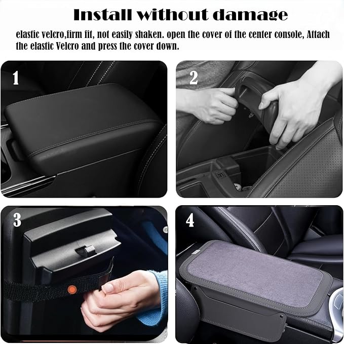 Arm Rest Cover for Car with 2 Storage Bags, Central Console Cover Armrest Pad - Image 7