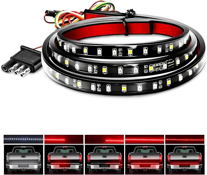 Nilight 48”/49” LED Tailgate Light Strip 90 LED Red/White by Nilight