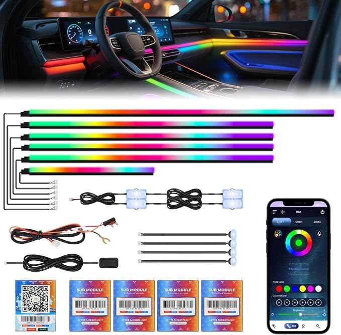 New Version Acrylic Car Dreamcolor Ambient Lighting Kit 14 in 1 LED Interior by WEBUPAR