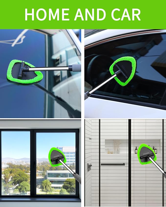 Auto Window Cleaning Tool, Retractable Windshield Cleaner Wand, Car Window - Image 6