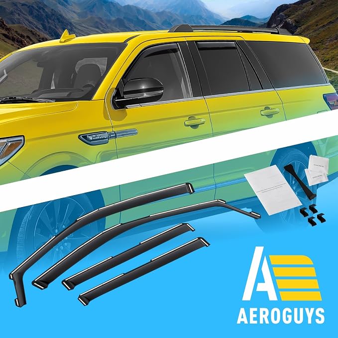 Extra Durable Window Deflectors in-Channel Window Visors Rain Guards Fit - Image 8