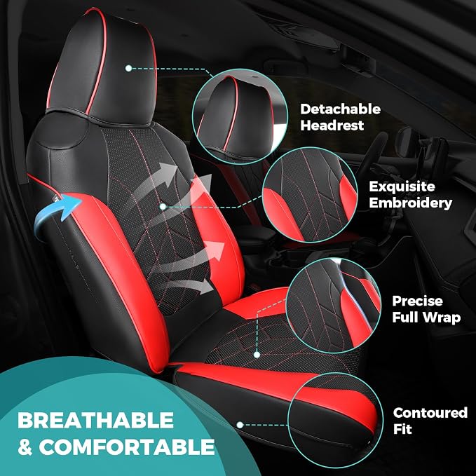for Toyota RAV4 Seat Covers 2019 2020 2021 2022 2023 2024 2025 RAV 4 Prime & - Image 3