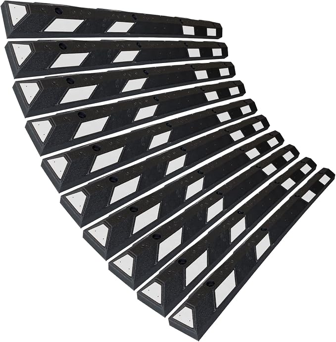 SmartSign Rubber Parking Curb, Heavy Duty Parking Stops by SmartSign