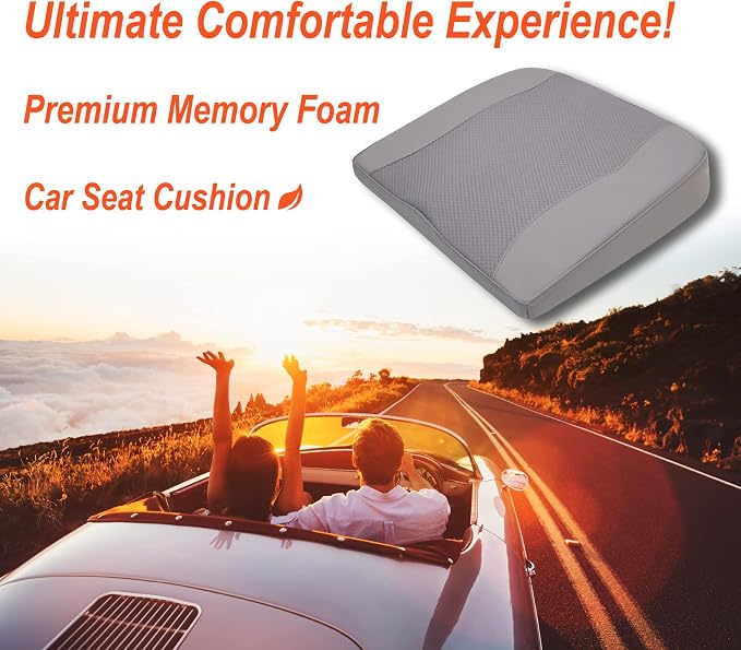 Car Seat Cushion, Comfort Memory Foam Car Cushions - Image 2
