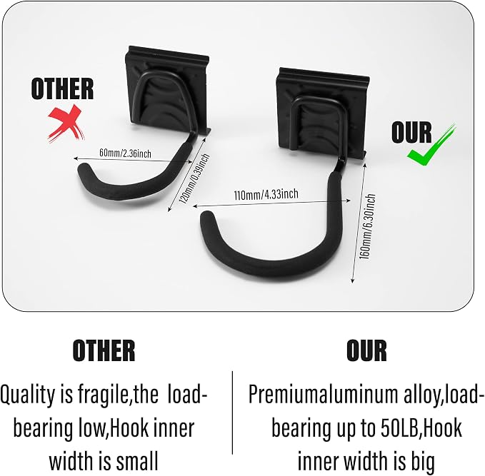 Sinoer Bicycle Wall Rack, Wall Mount - Image 2