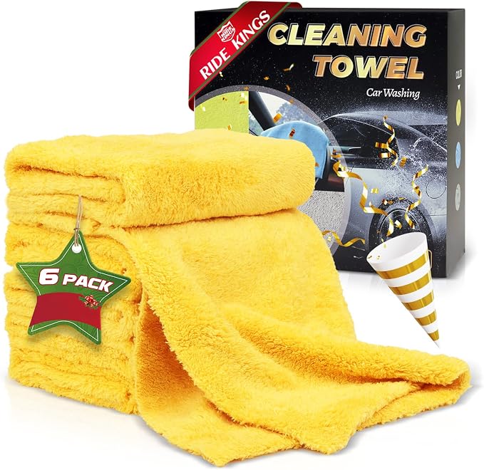 Micro Fiber Towels Car，Coral Fleece Car Wash Cleaning Towel, Scratch Free by RIDEKINGS