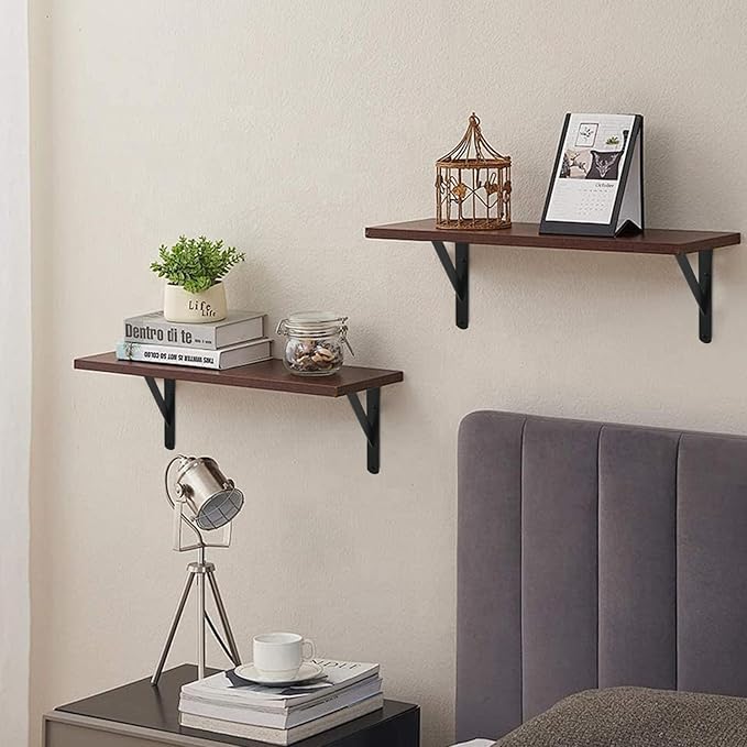 12 Pack L6 x H 4" Black Heavy Duty Shelf Brackets - Image 7
