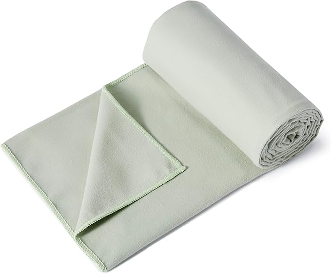 Amazon Basics Camping and Hiking Towel, Microfiber Towel, Fog Green by AmazonBasics