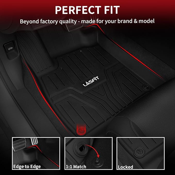 LASFIT Floor Mats for Honda Pilot 2023 2024 2025, All Weather Custom Fit TPE - Image 2