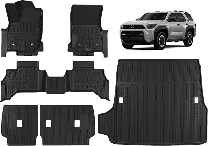 TripleAliners Floor Mats & Trunk Mat & Rear Seatback Cover All Weather TPE by TripleAliners