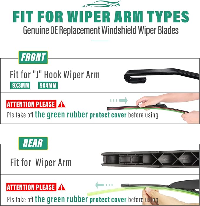 22" 22" 11" Windshield Wiper Blades Replacement - Image 8