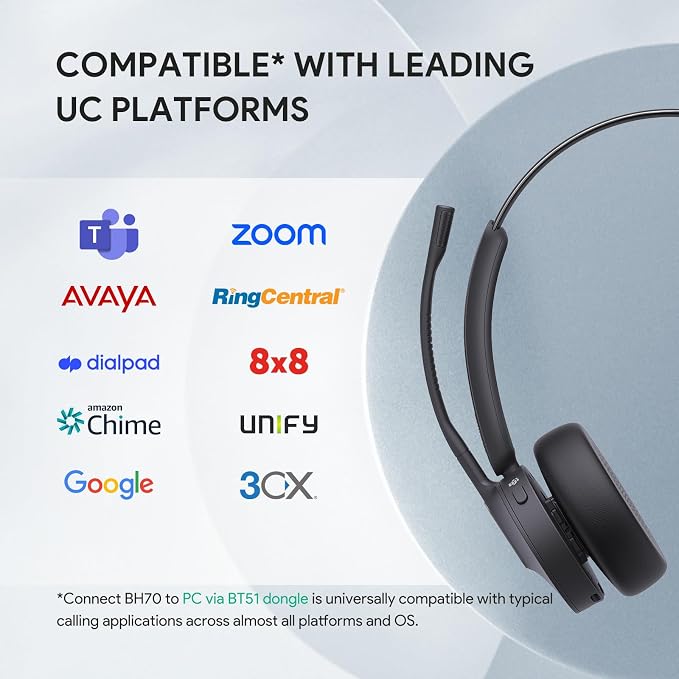Yealink BH70 Mono Wireless Bluetooth Headset - Image 6