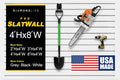4'H x 8'W Slatwall Panel Garage Wall Organizer: Heavy Duty Wall Mounted PVC by DLDIRECT