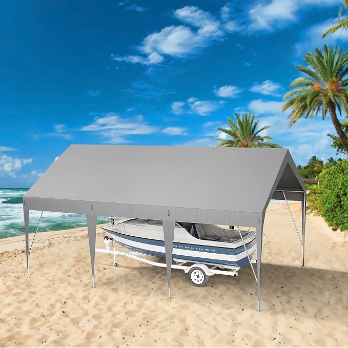 13x20ft Heavy Duty Carport Outdoor Car Canopy UV Resistant Waterproof Party - Image 6