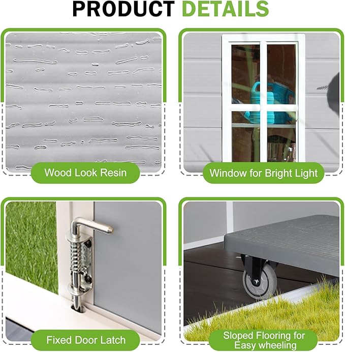 5x4 Shed Resin Outdoor Storage - Image 6