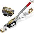 Come Along Winch 2T, Pulling Capacity 12 FT Steel Cable 2 Hooks, Heavy Duty by FITHOIST