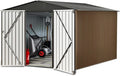 8X12FT Outdoor Metal Storage Shed, Lockable Weatherproof Garden Shed by BouPower