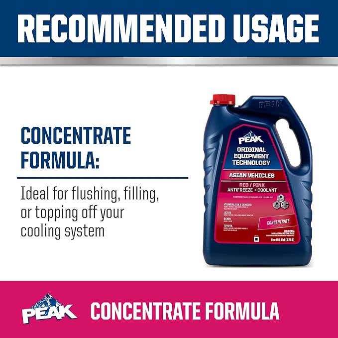 PEAK OET Extended Life Red/Pink Concentrate Antifreeze/Coolant - Image 6