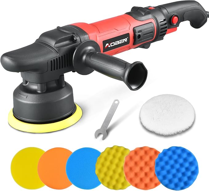 AOBEN Buffer Polisher, 5 inch DA Car Polisher, Long Orbit 16mm Random Buffer by AOBEN