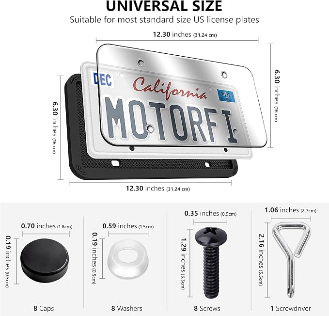 2 Pcs Silicone License Plate Frames - Image 3