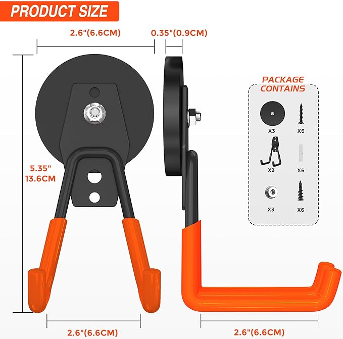 3Pcs Large Magnetic Hooks Heavy Duty - Image 2