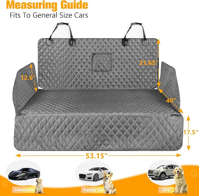 PETICON SUV Cargo Liner for Dogs, Waterproof Pet Cargo Cover Dog Seat Mat for - Image 3