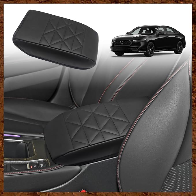 Muslogy for Accord 2025 2024 2023 Center Console Cover Armrest Pad Vegan by Muslogy