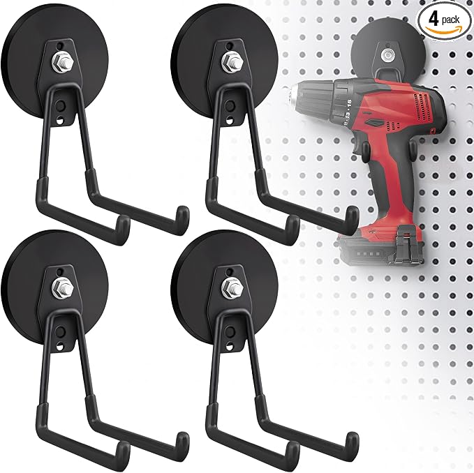 4 Pack Large Strong Magnetic Hooks by Laowu