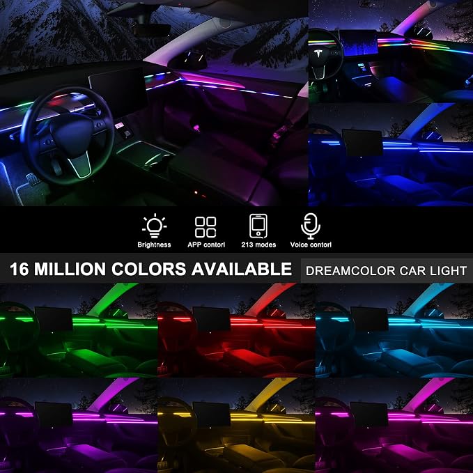 Dreamcolor Acrylic Interior Car LED Strip Light - Image 2