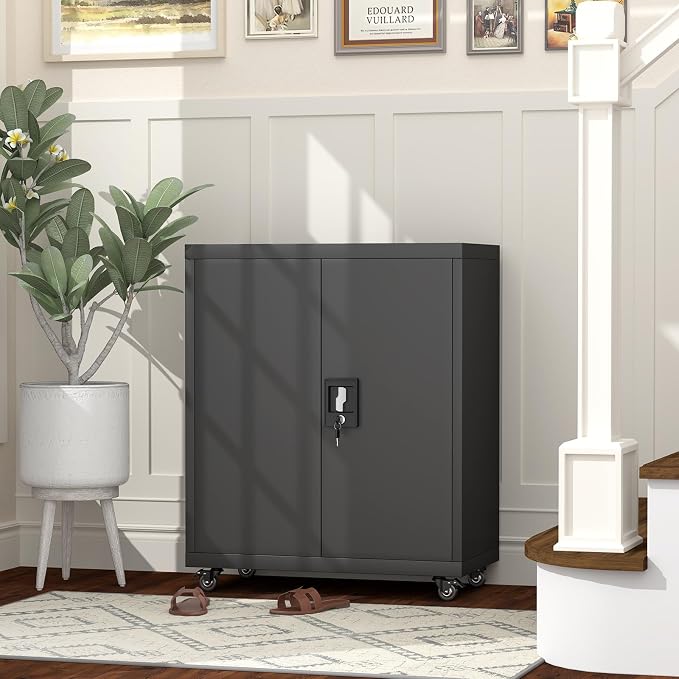 GREATMEET 31.5" H Metal Garage Storage Cabinet - Image 7