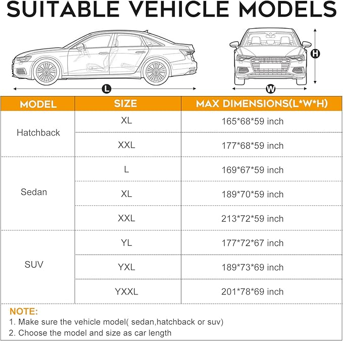 Car Cover Waterproof All Weather, 6 Layers - Image 2