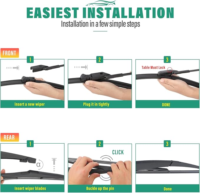 26" 15" 12" Windshield Wiper Blades Replacement - Image 8