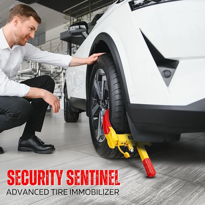 Flexzion Trailer Wheel Lock Anti Theft Wheel Clamp Lock - Image 8